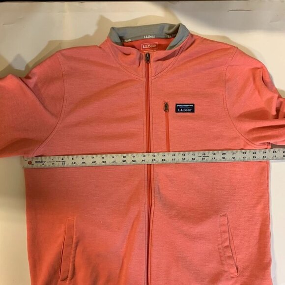 L.L. Bean Men's Comfort Stretch Piqué Full Zip Long Sleeve Shirt Size L - Picture 9 of 11